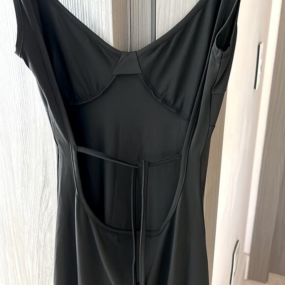 NWT MINIMALIST LUXURY slip dress COMMENSE black jersey knit maxi S - Picture 7 of 8